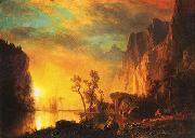 Albert Bierstadt Sunset in the  Rockies oil painting picture wholesale